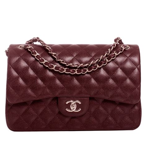 burgundy Chanel Handbags for Women 